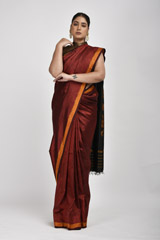 Maroon Silk Saree2486 video